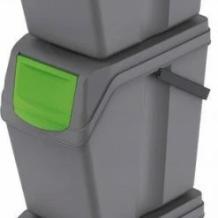 Promo ❤️ Prosperplast Set Van 3 Stuks Kunststof Afvalscheidingsbakken Grijs Van 25 Liter - Scheidingsprullenbakken 💯 -Bosch verkoop 305x840 1