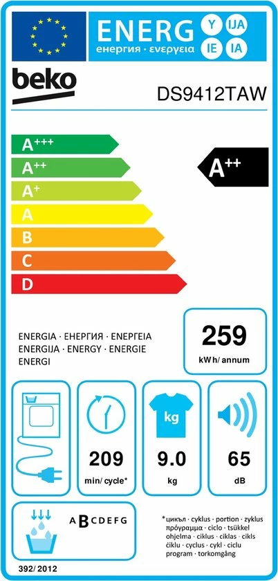 Flash-uitverkoop 🎉 Beko DS9412TAW - Warmtepompdroger 🤩 2 Flash-uitverkoop 🎉 Beko DS9412TAW - Warmtepompdroger 🤩 - Afbeelding 2