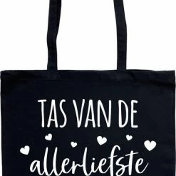 Top 10 😀 Merkloos Tas - Katoenen Tas - Tante - Tas Van De Allerliefste Tante! - Lange Hengsels - Boodschappentas - Big Shopper - Stuks 1 - Zwart 🥰