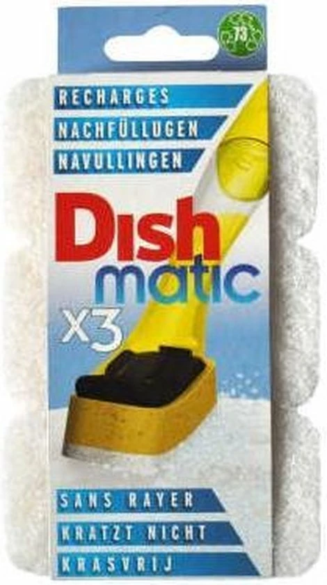 Aanbiedingen π Dishmatic Schuursponsjes Krasvrij Navulling | 3 Stuks |Afwasborstel Met Zeep Dispenser π 2 Aanbiedingen π Dishmatic Schuursponsjes Krasvrij Navulling | 3 Stuks |Afwasborstel Met Zeep Dispenser π - Afbeelding 2