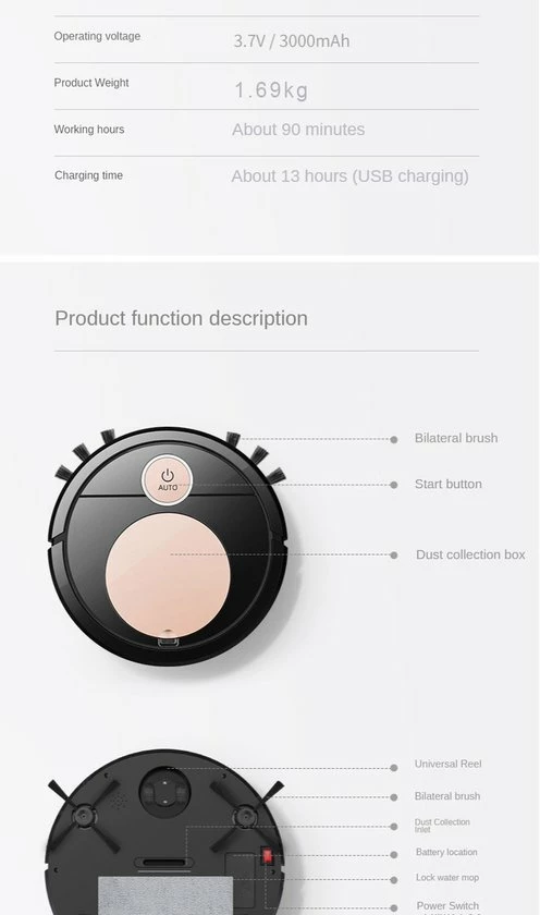 Beste recensies van ๐ THEROB - Smart Robot Stofzuiger Met App. (zwart/zilver) Van € 139,95 Nu TIJDELIJK Voor € 79,95 โญ 5 Beste recensies van ๐ THEROB - Smart Robot Stofzuiger Met App. (zwart/zilver) Van € 139,95 Nu TIJDELIJK Voor € 79,95 โญ - Afbeelding 5