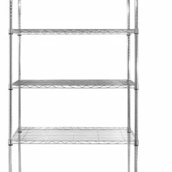 Uitgang 🛒 Hendi Opbergrek Metaal - Opbergrek Keuken - Stellingkast Metaal - 5 Schappen - Chroom - 91x45,5x(H)183cm ⭐