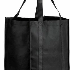 Beste Verkoop 🛒 Merkloos Boodschappen Tassen/shoppers Zwart 38 Cm - Stevige Boodschappentassen/shoppers ⭐