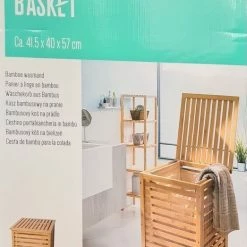 Begroting ❤️ ZD Trading Bambae Luxe Wassorteerder Van Bamboe - Inclusief Wasbare Zak Van Canvas - 100 L - Bruin 🧨 -Bosch verkoop 523x840