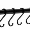 Coupon 🥰 QUVIO Muurbeugel Met Haken Voor In De Keuken / Om Spatels, Soeplepels Of Messen Aan Te Hangen / Handdoekenrek / Ophangrek / Ophanghaken / Wandhaken - Zwart 🔔