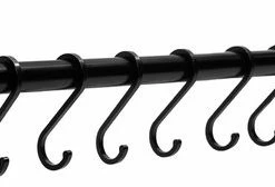 Coupon 🥰 QUVIO Muurbeugel Met Haken Voor In De Keuken / Om Spatels, Soeplepels Of Messen Aan Te Hangen / Handdoekenrek / Ophangrek / Ophanghaken / Wandhaken - Zwart 🔔