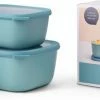 Kopen 👏 Mepal - Multikom Cirqula Rechthoekig 3-delige Set (750+1500+3000) - Mag In De Vriezer, Magnetron En Vaatwasser – Nordic Green – Meal Prep Bakjes - Bewaardozen Met Deksel 😍