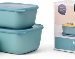 Kopen 👏 Mepal - Multikom Cirqula Rechthoekig 3-delige Set (750+1500+3000) - Mag In De Vriezer, Magnetron En Vaatwasser – Nordic Green – Meal Prep Bakjes - Bewaardozen Met Deksel 😍