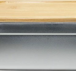 Uitgang 🎁 Krumble Broodtrommel - Lunchbox - Brooddoos - Broodtrommel Kinderen En Volwassenen - Lunchtrommel - Broodtrommels - Met Elastiek En Losse Deksel - Rechthoekig - RVS En Bamboe - Zilver En Bruin ⭐