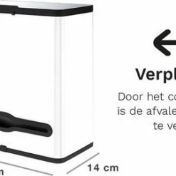 Korting 🛒 Stangvollby Vallvik Prullenbak – 4 Liter – Keukenrol Dispenser – Wit – RVS - Ophangbare Vuilbak - Afvalscheiding - Uitneembare Binnenemmer – Inbouw Vuilnisbak – Keuken Afvalemmer – Ruimtebesparend – Staand - Ophangen – Keukenrol Houder – GFT Bakje 😉 -Bosch verkoop 550x270 1