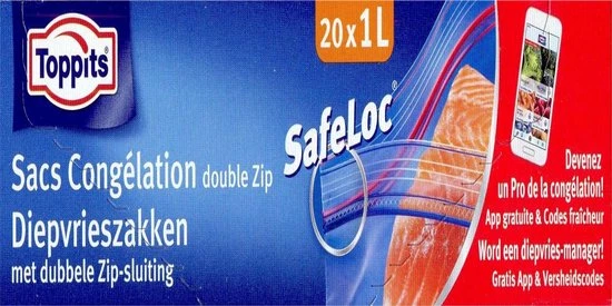 Kopen π Toppits Diepvrieszakken Met Dubbele Zip-sluiting - 1 Liter - 120 Stuks π 3 Kopen π Toppits Diepvrieszakken Met Dubbele Zip-sluiting - 1 Liter - 120 Stuks π - Afbeelding 3