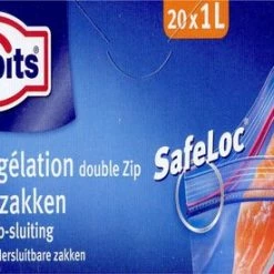 Kopen 👏 Toppits Diepvrieszakken Met Dubbele Zip-sluiting - 1 Liter - 120 Stuks 😉
