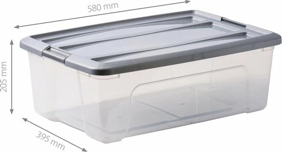 Hete verkoop β IRIS OHYAMA IRIS New Topbox Opbergbox - 30L - Kunststof - Transparant/Zilvergrijs - Set Van 6 π 3 Hete verkoop β IRIS OHYAMA IRIS New Topbox Opbergbox - 30L - Kunststof - Transparant/Zilvergrijs - Set Van 6 π - Afbeelding 3