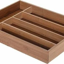 Kopen ⌛ Excellent Houseware Bestekbak Bamboe 35x26x5 Cm 🛒