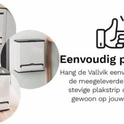 Korting 🛒 Stangvollby Vallvik Prullenbak – 4 Liter – Keukenrol Dispenser – Wit – RVS - Ophangbare Vuilbak - Afvalscheiding - Uitneembare Binnenemmer – Inbouw Vuilnisbak – Keuken Afvalemmer – Ruimtebesparend – Staand - Ophangen – Keukenrol Houder – GFT Bakje 😉 -Bosch verkoop 550x324 4