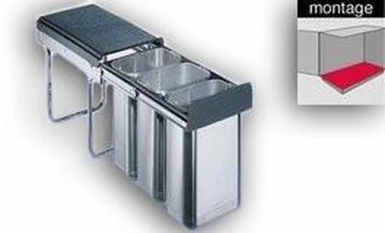 Uitgang π Wesco Trenta Inbouw Prullenbak - 3 X 10 L - Grijs π― 2 Uitgang π Wesco Trenta Inbouw Prullenbak - 3 X 10 L - Grijs π― - Afbeelding 2