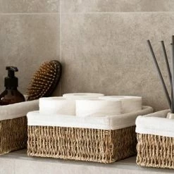 Beste recensies van 😍 ESSIBLE Set Van 3 Stuks - Luxe Manden - Opbergmand - Geweven - Decoratieve - Handgemaakte - Rechthoekige - Manden - Katoen - Riet ⌛ -Bosch verkoop 550x340