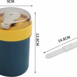 Top 10 😀 Bondoo Soepbeker Magnetron Met Hendel 500ml - Hitte Bestendige Beker - Lunchcontainer - Yoghurt To Go - Soepbeker To Go - Inclusief Lepel/vork 🎉 -Bosch verkoop 550x350 1