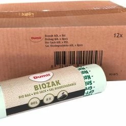 Top 10 🛒 Dumil Biozakken 60 Liter Groen 60x80 Cm Composteerbaar - Doos 12 Rol à 5 Zakken 👏