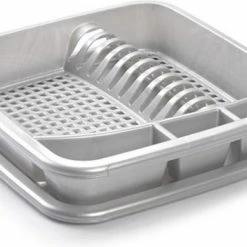 Beste deal 🎁 Forte Plastics Lichtgrijs Afdruiprek Met Lekbak 39 X 39 Cm - Keukenbenodigdheden - Afwassen/afdrogen - Afwasrekken - Afdruiprekken Met Lekbak 👏