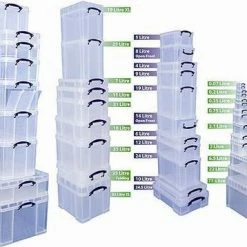 Beste deal 😉 Really Useful Boxes Really Useful Box Opbergdoos - Opbergbox Met Deksel 4 Liter - Inclusief Dividers - Transparant 😍 -Bosch verkoop 550x358 3