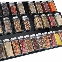 Coupon 😀 FkZ Inzetstuk Voor Kruidenlade - KruidenOrganizer - Uittrekbaar Van 30 Cm Tot 60 - Kruidenrek Voor Laden - Organizer Voor Kruidenflesjes - Lade-inzet Op 3 Niveaus - Zwart 👏 -Bosch verkoop 550x373 1