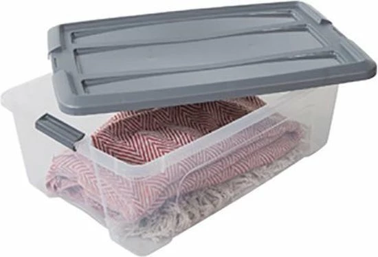 Hete verkoop β IRIS OHYAMA IRIS New Topbox Opbergbox - 30L - Kunststof - Transparant/Zilvergrijs - Set Van 6 π 2 Hete verkoop β IRIS OHYAMA IRIS New Topbox Opbergbox - 30L - Kunststof - Transparant/Zilvergrijs - Set Van 6 π - Afbeelding 2