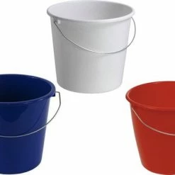 Goedkoop ✔️ Discountershop 3 Stuks Emmer Stevige Huishoud Emmers - 10 Liter Bouwemmer, Emmer Met Handvat, Oogstemmer, Poetsemmer, Wateremmer, Cementemmer, Mortelemmer 😉