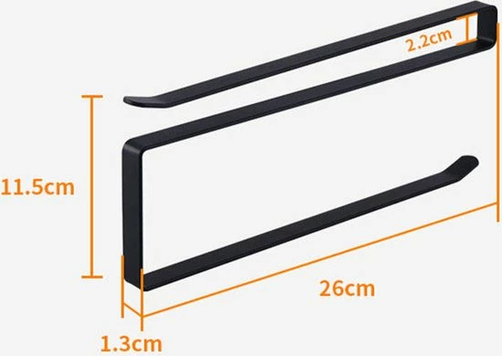 Aanbiedingen 𧨠Merkloos Keukenrolhouder Hangend - Zelfklevend - Wandmodel - Zwart - Rollenhouder - Ophangen Zonder Boren π 3 Aanbiedingen 𧨠Merkloos Keukenrolhouder Hangend - Zelfklevend - Wandmodel - Zwart - Rollenhouder - Ophangen Zonder Boren π - Afbeelding 3