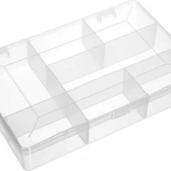 Beste Verkoop ⭐ Five® Plastic Opbergbox Met Vakjes - Transparant - Sorteervakken, Stapelbaar, Met Deksel - Small (12 X 17 X 3,3 Cm) 👏