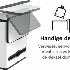 Korting 🛒 Stangvollby Vallvik Prullenbak – 4 Liter – Keukenrol Dispenser – Wit – RVS - Ophangbare Vuilbak - Afvalscheiding - Uitneembare Binnenemmer – Inbouw Vuilnisbak – Keuken Afvalemmer – Ruimtebesparend – Staand - Ophangen – Keukenrol Houder – GFT Bakje 😉 -Bosch verkoop 550x393 6