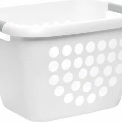 Goedkoopste 🎉 LaundrySpecialist® Praktische Wasmand 45x33 Cm – Ca. 28l Inhoud - Wit 🔔