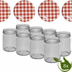 Top 10 ⭐ Merkloos Glazenpotten - Glazen Potten - Inmaak 500 Ml Met Twist-off Deksel (Rood/Wit) 8 Stuks 😀