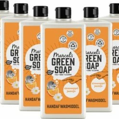 Beste Verkoop 🛒 Marcel's Green Soap Afwasmiddel Sinaasappel & Jasmijn - 6 X 500 Ml 🌟