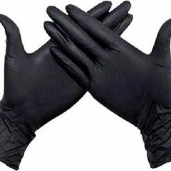 Aanbiedingen ✔️ Intco Nitril Handschoenen - Latex Vrij - Zwart - 100 Stuks - Maat Medium 🛒