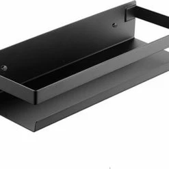 Beste Pirce 🎁 Merkloos Ophangbaar Keukenrek- Kruidenrek- Kruidenrek Voor Kruidenpotjes- Rek Voor Zeeppompje- Wandrek- Keuken Organizer-RVS- Zwart- 30cm 🔔