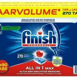 Coupon ⭐ Finish Powerball All In 1 Max Ontvetter Vaatwastabletten Jaarvolume - 270 Tabs 🔥