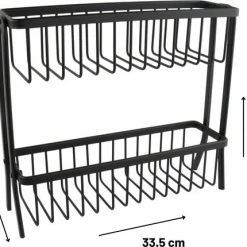Gloednieuw 😀 Orange85 Keukenrek Staand - Aanrecht - Kruidenrek - 2 Lagen - Zwart ⌛ -Bosch verkoop 550x430 1