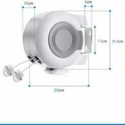 Top 10 🥰 Live Deals Sterke Waslijn Uittrekbaar 26 Meter | Waslijndraad | Roldrooglijn | Drooglijn Oprolbaar | Automatische Waslijn | Wasrek | Droogrek 💯 -Bosch verkoop 550x437