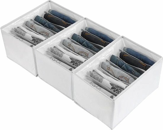 Uitgang βοΈ Flokoo Kleding Organizer - 3 Stuks - Wit/Wit - Opberger Voor Broeken, T-shirts, Overhemden En Topjes π 4 Uitgang βοΈ Flokoo Kleding Organizer - 3 Stuks - Wit/Wit - Opberger Voor Broeken, T-shirts, Overhemden En Topjes π - Afbeelding 4