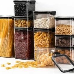 Coupon 💯 Jevaza Voedsel Bewaardozen Set - Opbergdoosjes - 6 Stuks Set - Luchtdicht - Voorraadbussen - Bewaardozen Voedsel - Keukenaccessoires - Opbergen - Voedsel 🎁