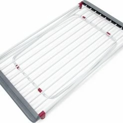 Kopen 😉 Relaxdays Droogrek Staal - Uitschuifbaar Wasrek - H X B X D: Ca. 91 X 63 X 199 Cm - Wit ⭐ -Bosch verkoop 550x447