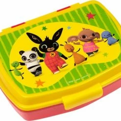 Gloednieuw ✨ Stor Broodtrommel Bing 17 X 13 Cm Rood/geel 🤩