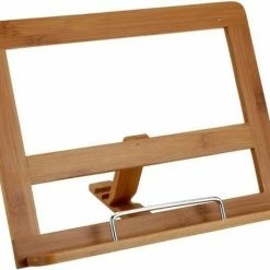 Korting 🛒 Merkloos Bamboe Houten Kookboekhouder/tablethouder - 32 Cm - Handige Keuken Accessoires ❤️