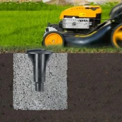 Nieuw ✨ Brabantia Lift-O-Matic Advance Droogmolen Met Kunststof Betonanker, Beschermhoes En Wasknijpertasje - 60 M - Metallic Grey 👏 -Bosch verkoop 550x465 3