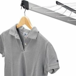 Nieuw ✨ Brabantia Lift-O-Matic Advance Droogmolen Met Kunststof Betonanker, Beschermhoes En Wasknijpertasje - 60 M - Metallic Grey 👏 -Bosch verkoop 550x465 4