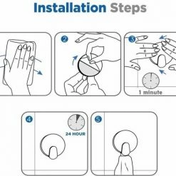 Beste Verkoop 👏 IBright Zelfklevende Haakjes – RVS Ophanghaakjes – Ultra Sterke Plakhaakjes – 4 Stuks – Zilver 🥰 -Bosch verkoop 550x470 8