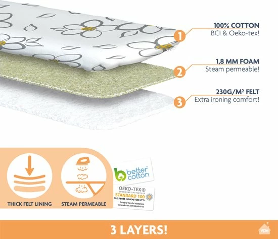 Kopen 🧨 LaundrySpecialist® Strijkplankovertrek COMFORT L/XL - 149x58cm - Multi ❤️ 2 Kopen 🧨 LaundrySpecialist® Strijkplankovertrek COMFORT L/XL - 149x58cm - Multi ❤️ - Afbeelding 2