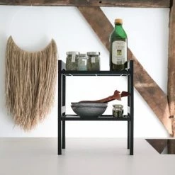 Nieuw 🔔 Clear Living Keuken Organizer - Aanrecht Organizer - Bureau Organizer - Kruidenrek - Etagere - Gootsteen Organizer - Keukenkast Organizer - Metaal - Zwart 🤩 -Bosch verkoop 550x479