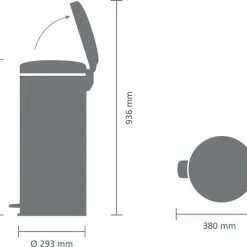 Goedkoopste 🧨 Brabantia NewIcon Prullenbak - 30 L - Mineral Cosy Brown ✔️ -Bosch verkoop 550x481 2